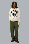 ALL TOGETHER LOGO CARDIGAN OFF-WHITE