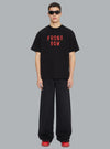 FRONT ROW PRINT T-SHIRT BLACK