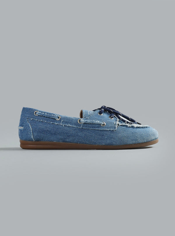 Boat Loafer Brushed  Denim LIGHT BLUE