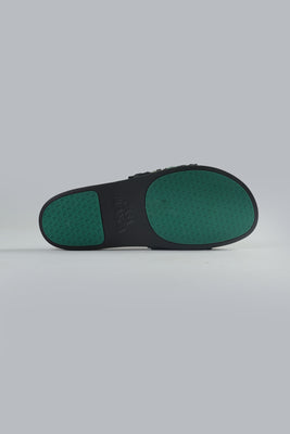 EMBROIDERED TERRY SLIDES
