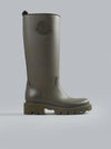 MONCLER KICKSTREAM HIGH RAIN BOOTS Army Green WOMEN SHOES