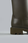 MONCLER KICKSTREAM HIGH RAIN BOOTS Army Green WOMEN SHOES
