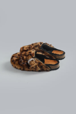 Sabot Leopard Pelliccia Clogs