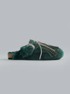 Sabot Frange Pelliccia Clogs Smeraldo