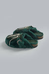 Sabot Frange Pelliccia Clogs Smeraldo