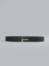 SOFT GRAIN LEATHER REVERSIBLE T BELT