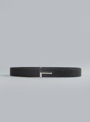 SOFT GRAIN LEATHER REVERSIBLE T BELT