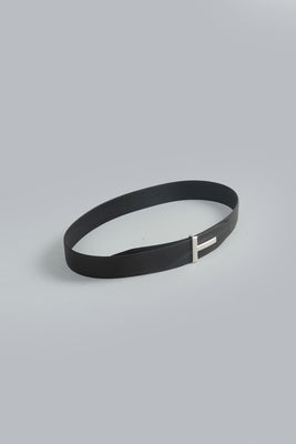 SOFT GRAIN LEATHER REVERSIBLE T BELT