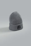 EXTRAFINE MERINO WOOL LENS BEANIE LIGHT GREY