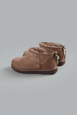 CLASSIC ULTRA MINI BIARRITZ ANKLE BOOTS DARK TAUPE DARK TAUPE