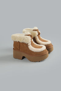 ESMEE LACE UP BOOTS LIGHT BROWN LIGHT BROWN
