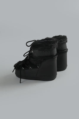 ICON LOW FAUX FUR BLACK