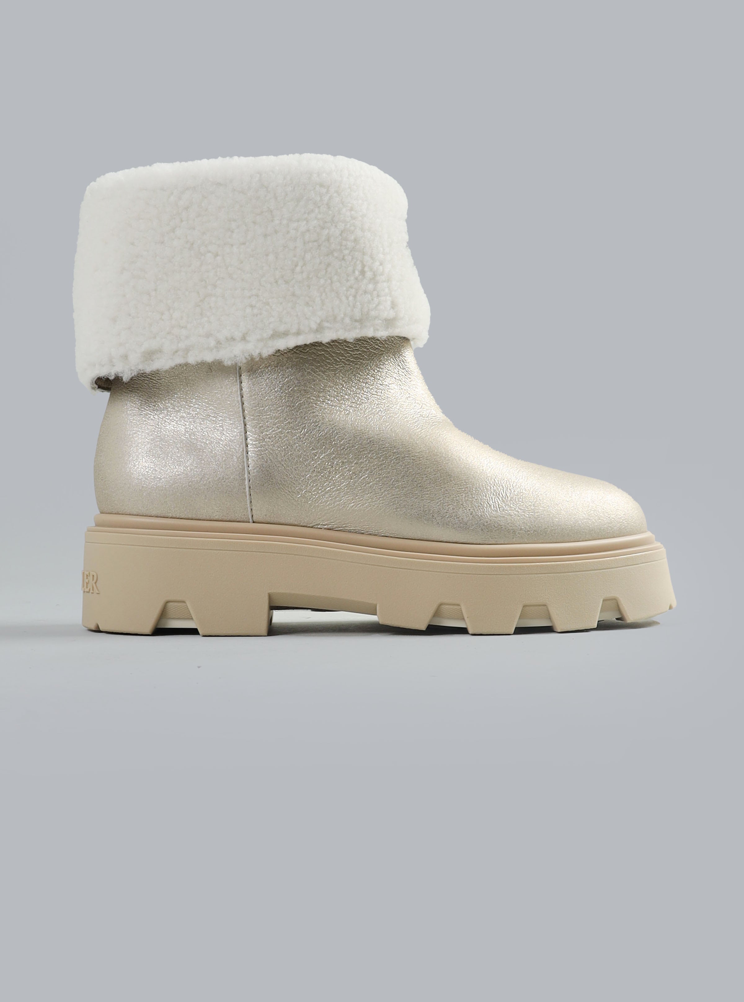 MONCLER AUREA MID ANKLE BOOTS Silver WOMEN SHOES