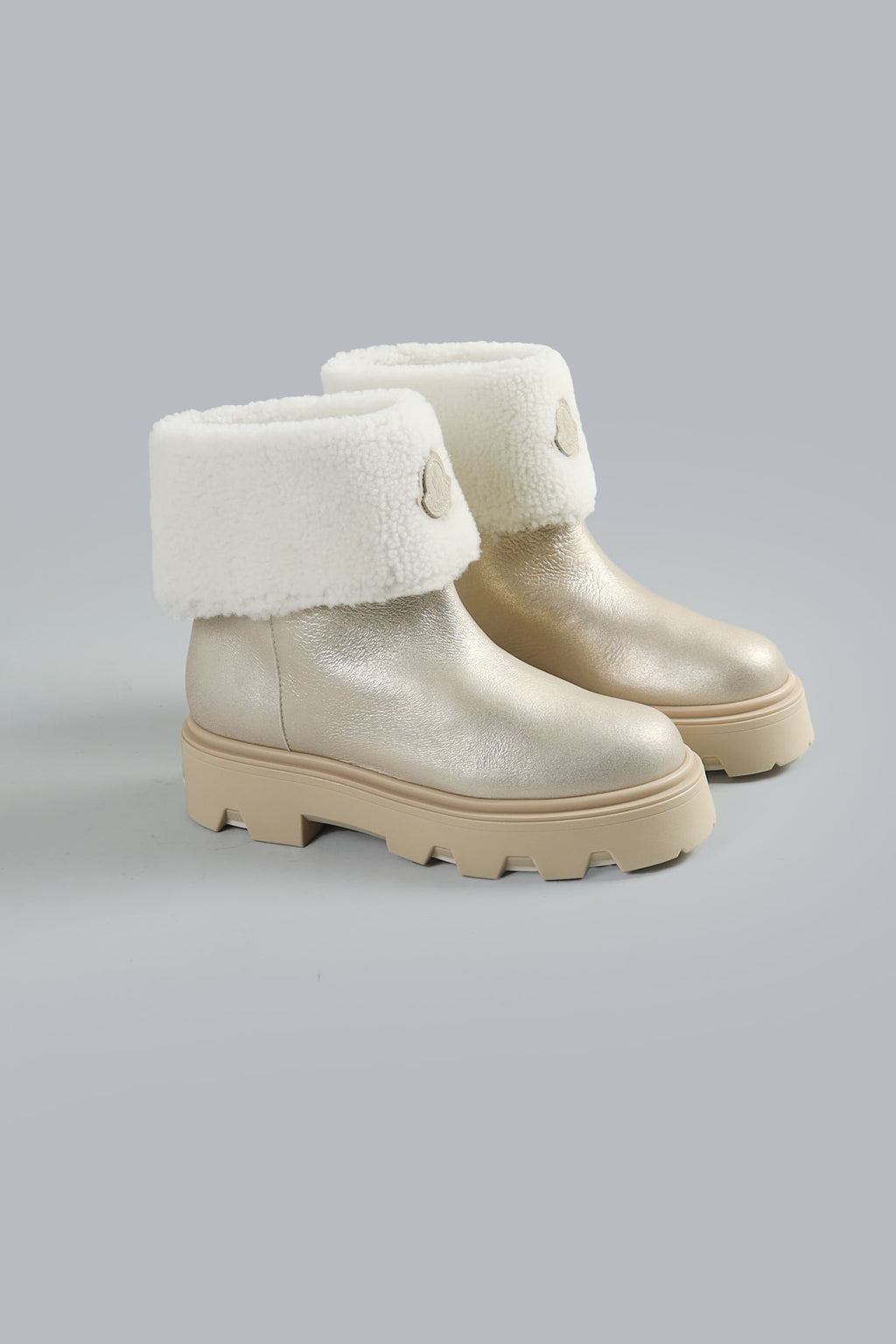MONCLER AUREA MID ANKLE BOOTS Silver WOMEN SHOES