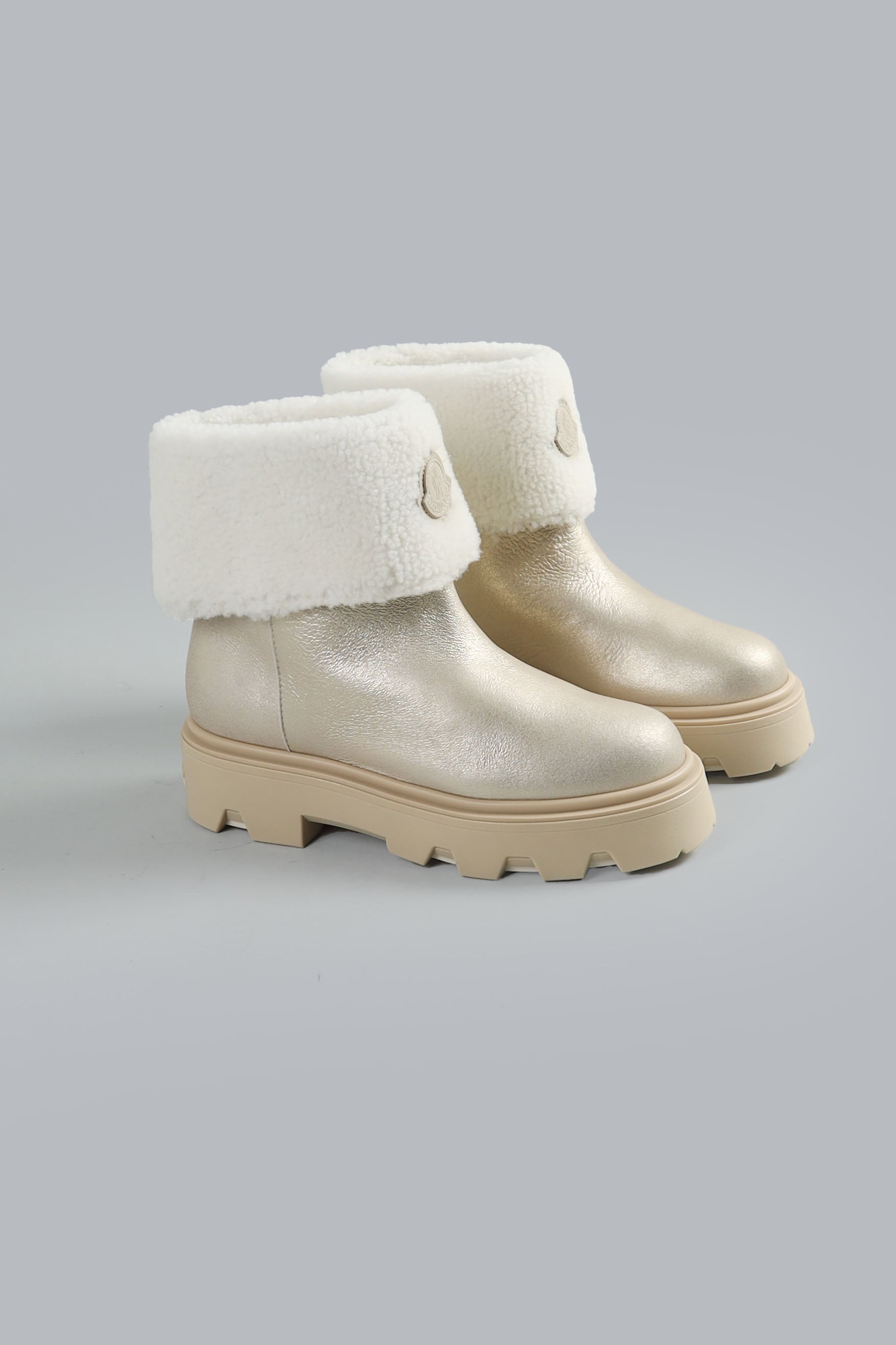 MONCLER AUREA MID ANKLE BOOTS Silver WOMEN SHOES