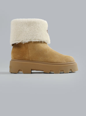 MONCLER AUREA MID ANKLE BOOTS Beige WOMEN SHOES