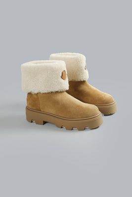 MONCLER AUREA MID ANKLE BOOTS Beige WOMEN SHOES