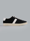 suede low top sneaker black