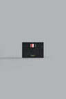 DOUBLE SIDED CARD HOLDER W/ RWB GG TAB IN PEBBLE GRAIN LEATHER 1