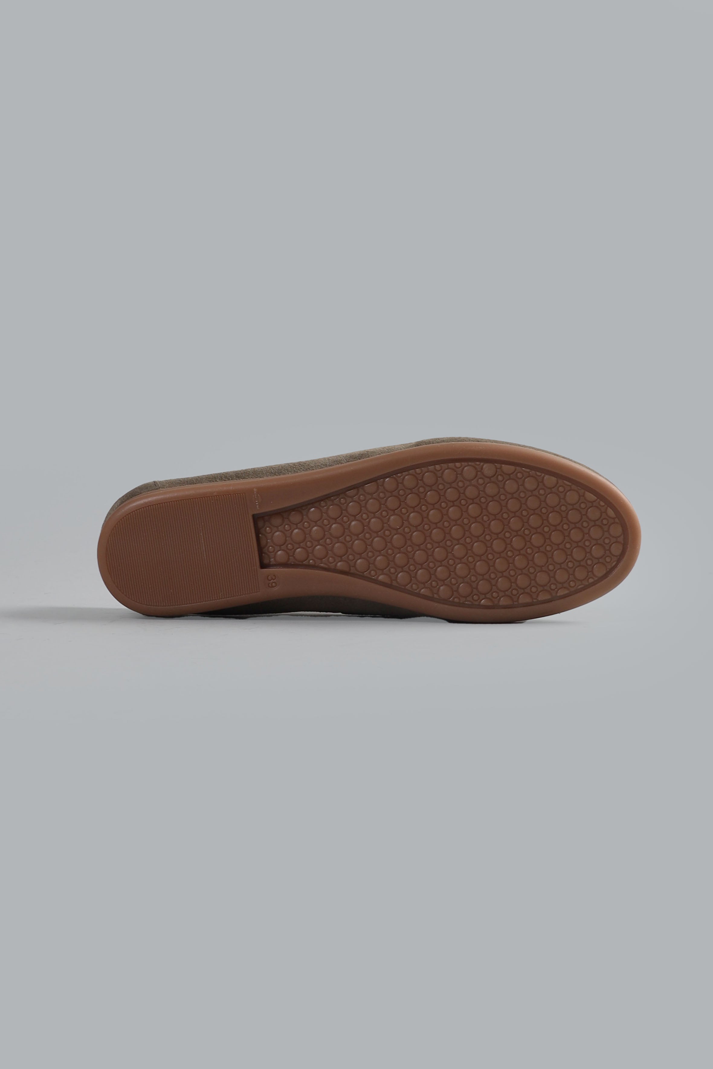 Bootvormige loafers van geborsteld suède, kaki