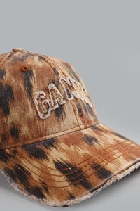 Washed Cotton Print Canvas Cap