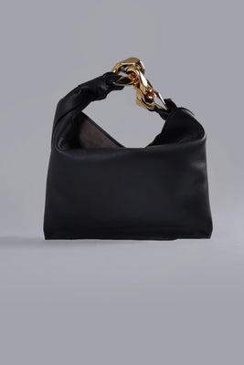 Small Chain Hobo Bag Black