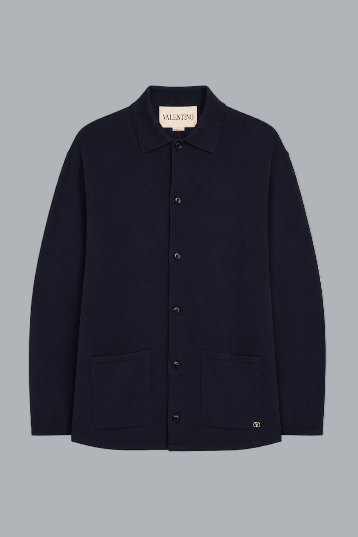 VLOGO SIGNATURE WOOL CARDIGAN