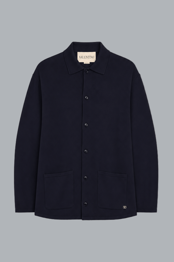 VLOGO SIGNATURE WOOL CARDIGAN