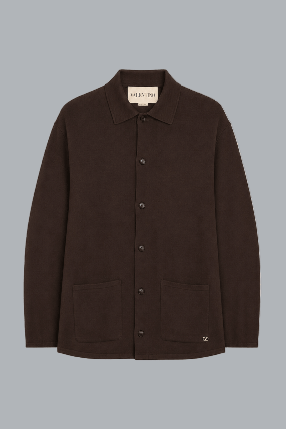 VLOGO SIGNATURE WOOL CARDIGAN