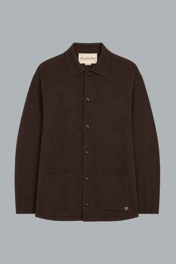 VLOGO SIGNATURE WOOL CARDIGAN