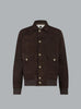 JOSEPH SUEDE DOWN JACKET COFFEE