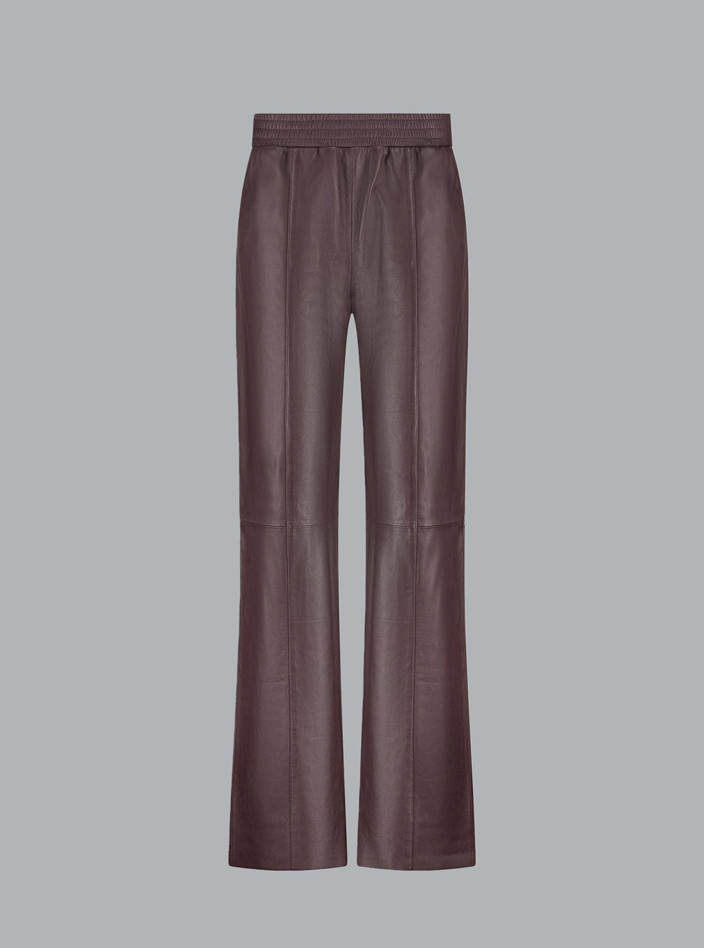 LUCCA LEATHER PANTS BURGUNDY