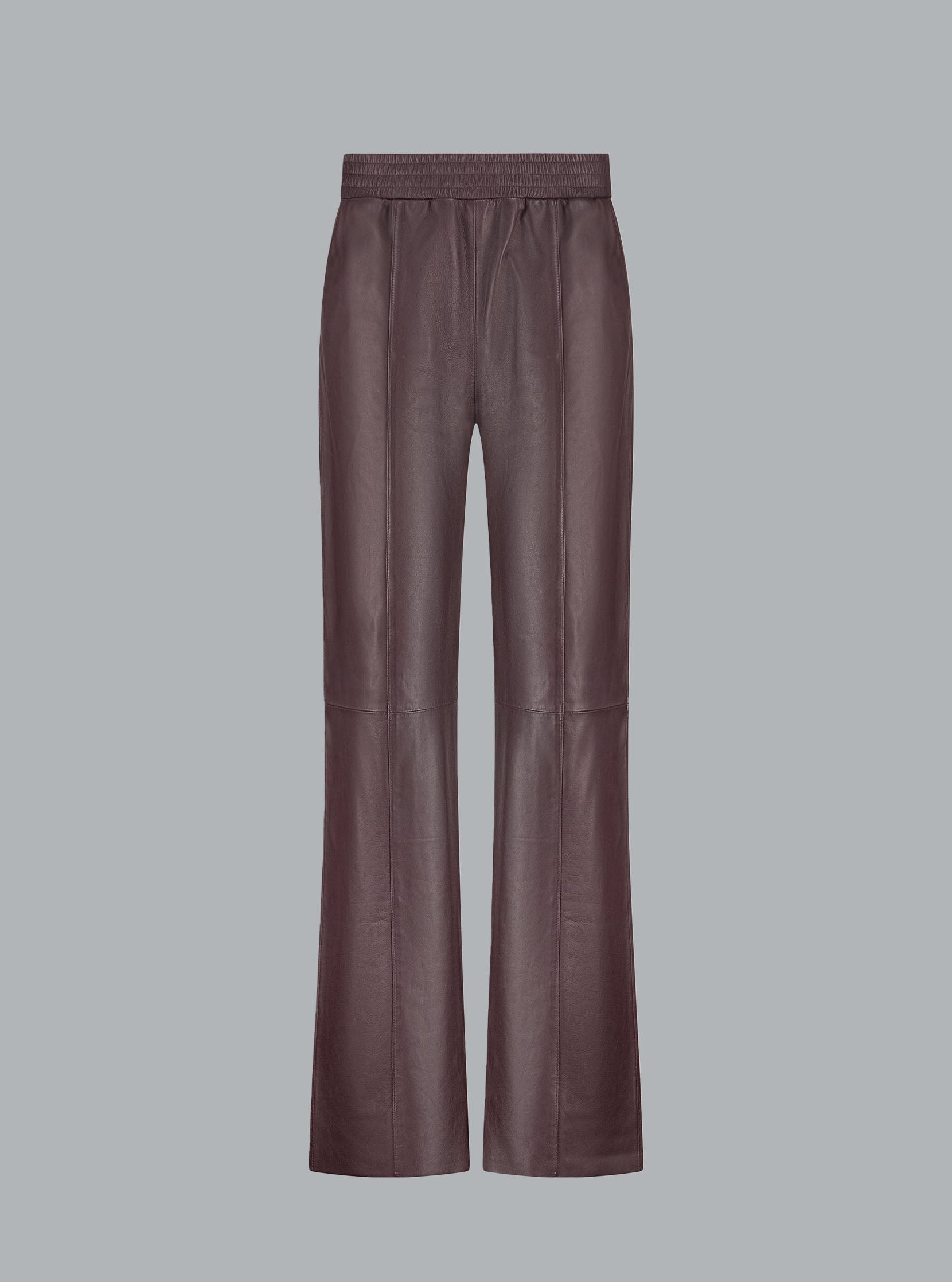 LUCCA LEATHER PANTS BURGUNDY