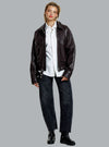 RIVER LEATHER JACKET BURGUNDY