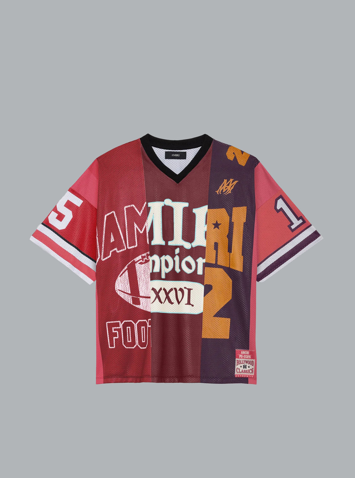 ÜBERGROSSES T-SHIRT MIT EINSATZ ROT