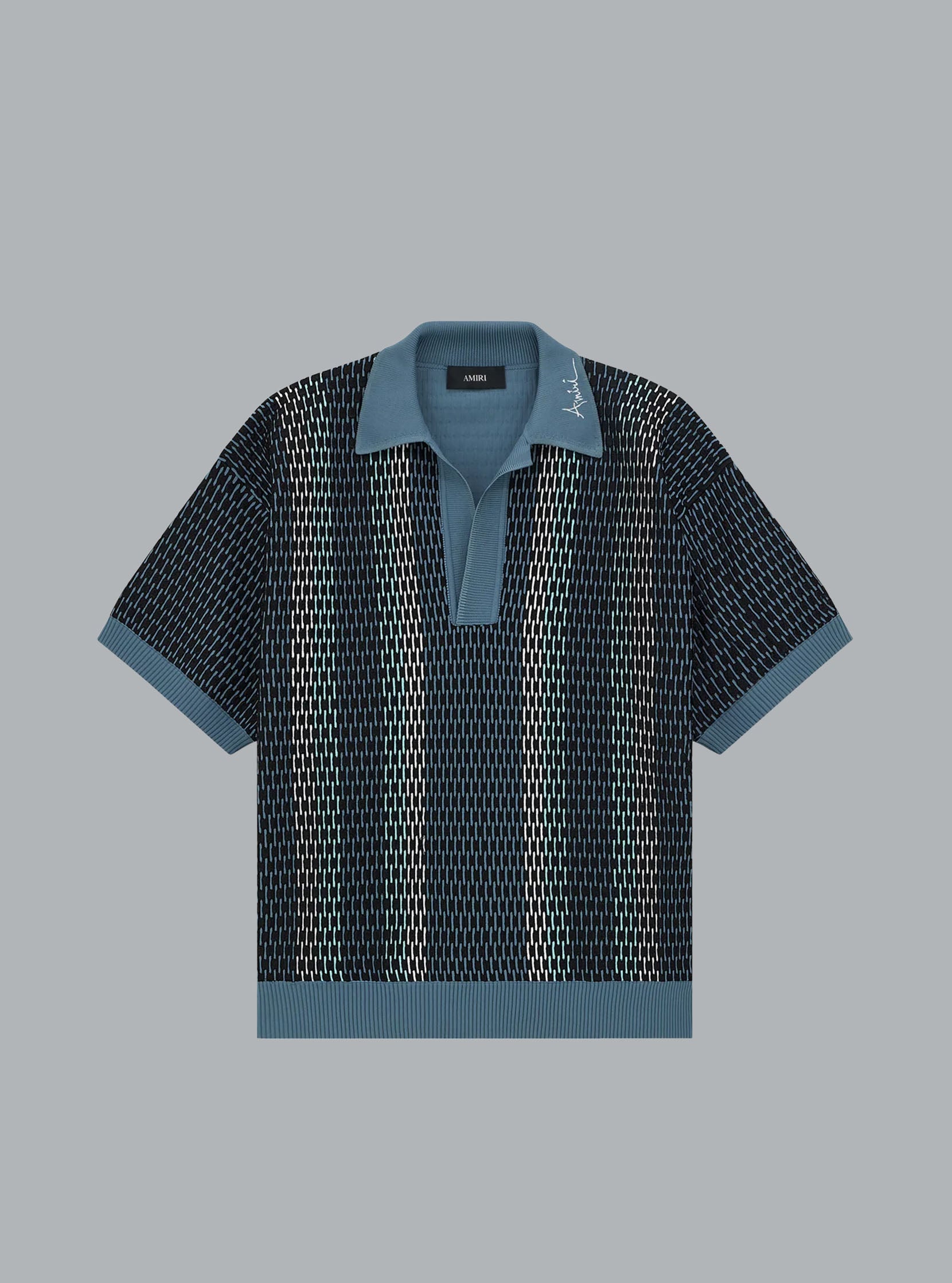 STRIPED POLO BLUE