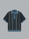 STRIPED POLO BLUE