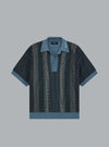 STRIPED POLO BLUE