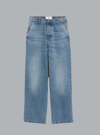 WIJDE JEANS BLAUW