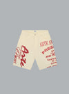 Red Print Off White