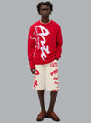 Red Print Off White