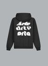 MULTI ARTE PRINT LOGO HOODIE BLACK