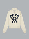 ARTE ANTWERP ALL TOGETHER LOGO CARDIGAN Off White
