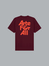 ARTE FOR ALL LOGO T-SHIRT BURGUNDY