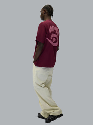 ARTE ANTWERP EYE PRINT LOGO T-SHIRT Burgundy