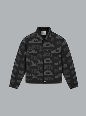 Heart Printed Black Dessin
