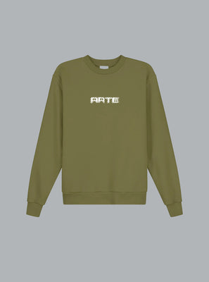 ARTE ANTWERP ARTE PIXEL LOGO SWEATER Green