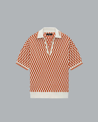 Checkered Orange Dessin