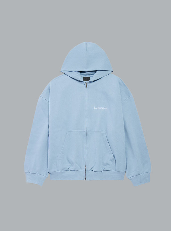 Back Logo Zip Through Hoodie