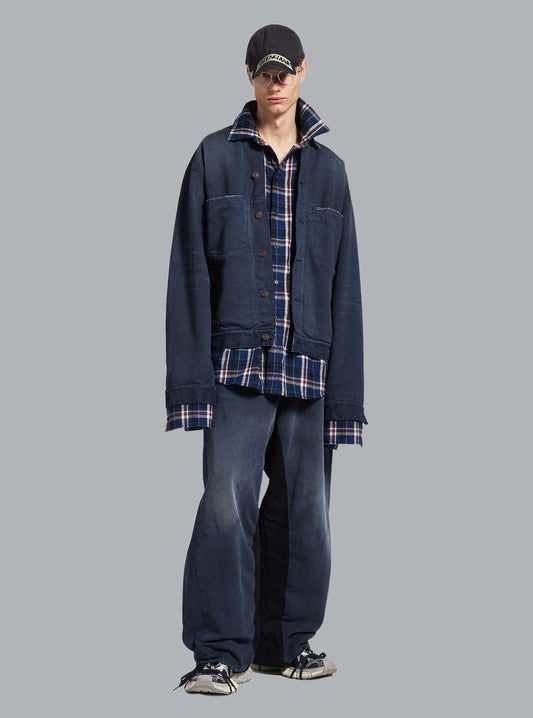 Patched Shirt Denim Jacket